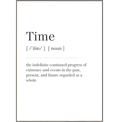 Time Definition Print
