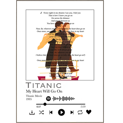 Rock out with our custom Titanic - My Heart Will Go On Prints! Whether you want to print out classic lyrics, create wall art, or personalise a meaningful song lyric, our prints have got you covered. We offer 100s of unique designs, and our colourful posters ensure you can find the perfect fit for any room. So grab your free song lyrics now and up your style game, you master of musical decor!