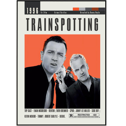 Get ready to add some quirky charm to your space with the Trainspotting Poster! Featuring the iconic movie's handmade illustration, this poster is a must-have for any Danny Boyle fan. With the best selection of UK posters, it's the perfect gift or addition to your own collection. (Choo-choose this poster today!