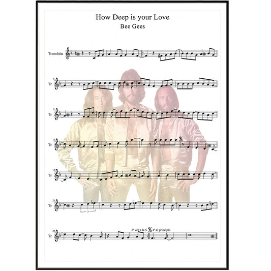 Bee Gees - How Deep Is Your Love Song PrinT