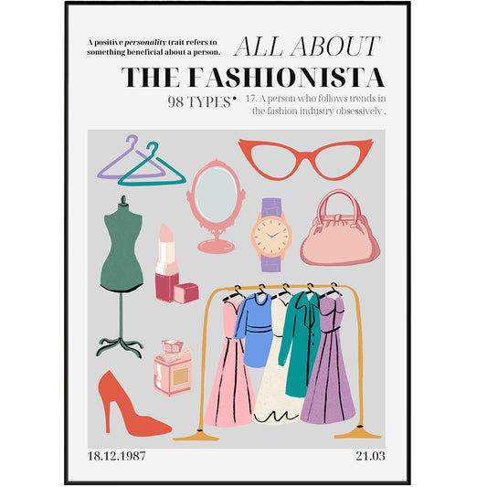 The Fashionista Personality Poster