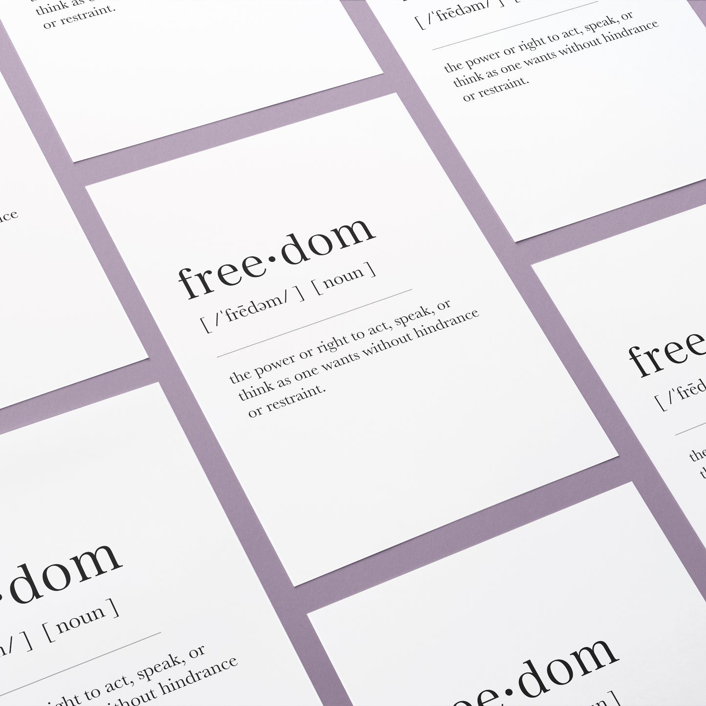 Free·dom Definition Prints