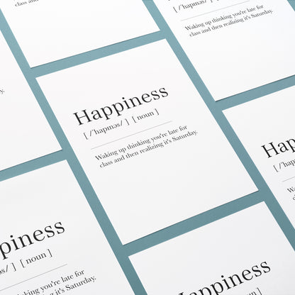 Happiness Definition Prints