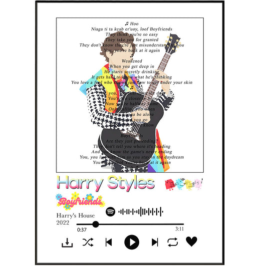 This would be the perfect addition to any Harry Styles fan's wall! With these 'Boyfriend' lyrics prints, you can now have the words of the chart-topping song perfectly adorning your home. Boyfriends lyrics by Harry Styles – catchy, clever, and always in style!