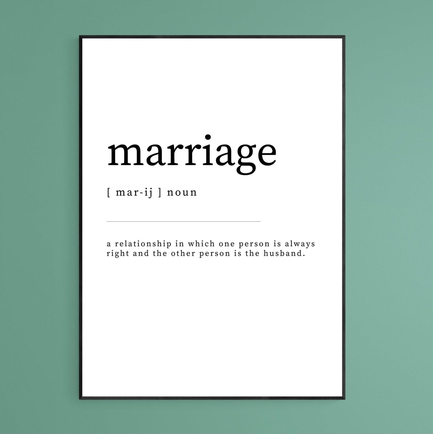 MARRIAGE Definition Print - 98types