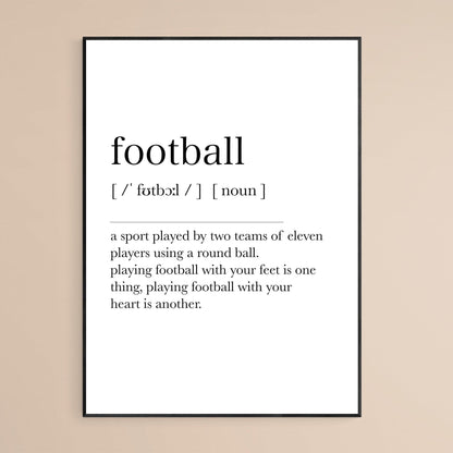 Football Definition Print - 98types
