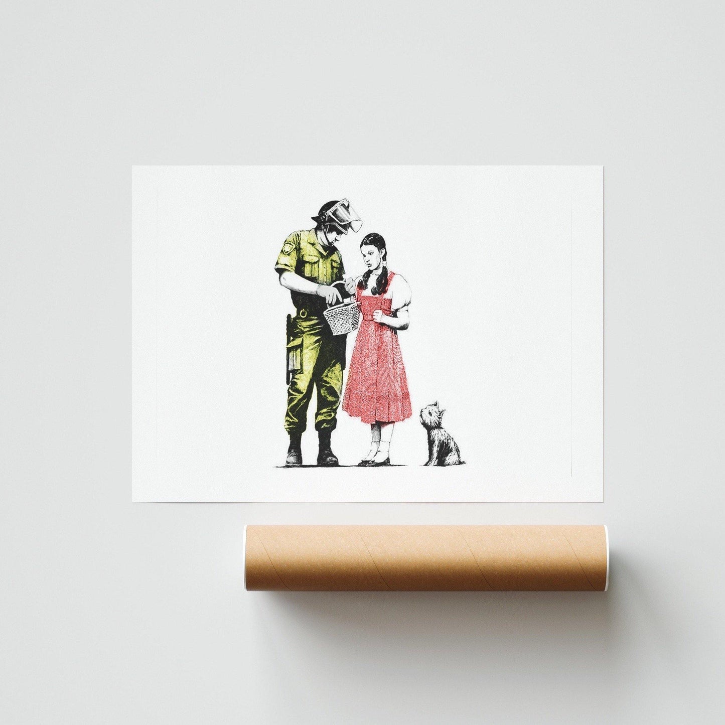 Have you ever wanted to own a piece of Banksy? Well, now's your chance. This Banksy Street Art Dorothy Search print is the perfect addition to any room. Hang it in your office to show off your street art cred or in your home as a conversation starter. No matter where you put it, this print is sure to add some personality to your space. 98types