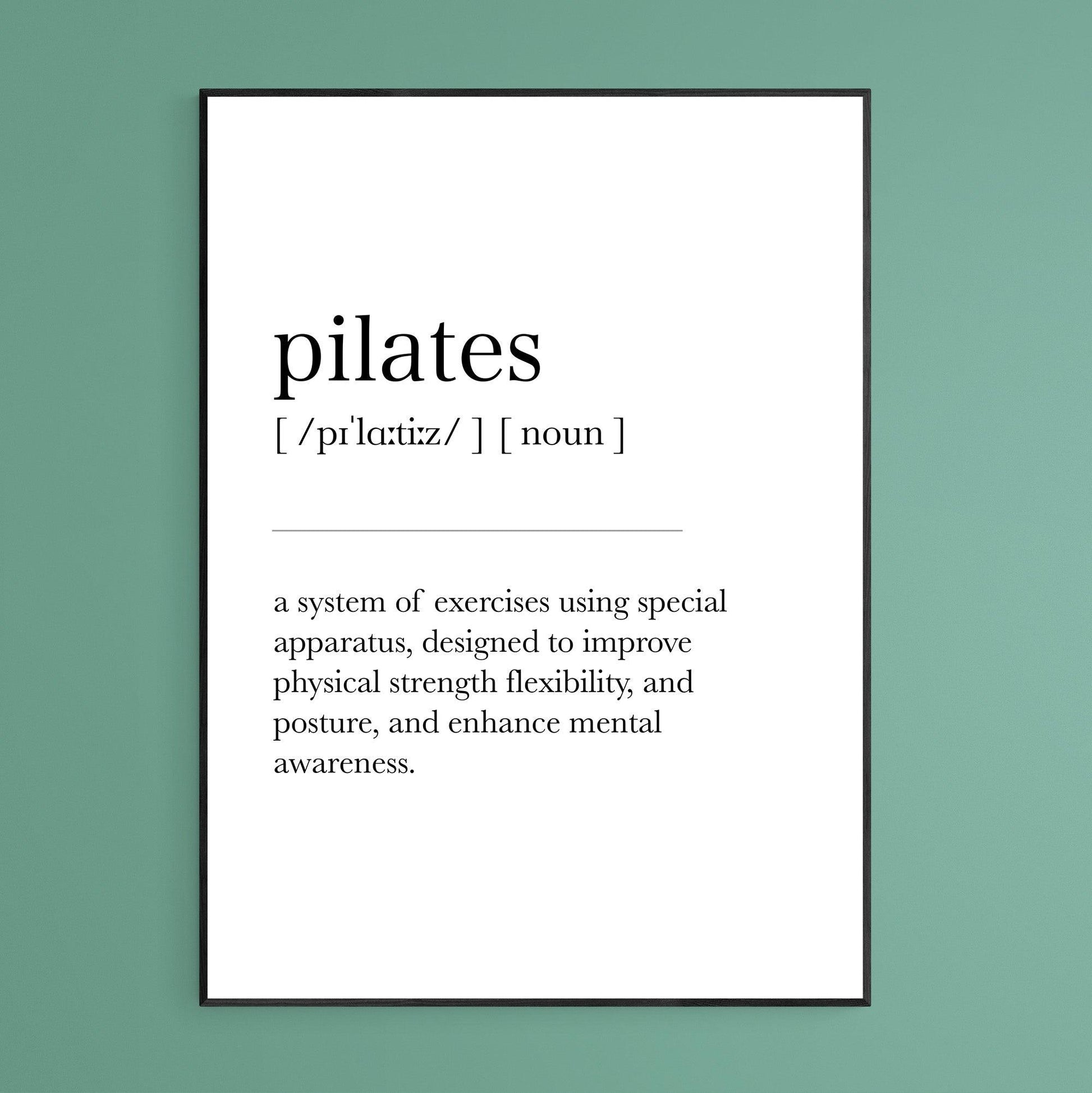 Pilates Definition Print - 98types