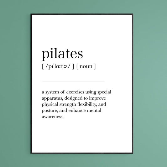 Pilates Definition Print - 98types