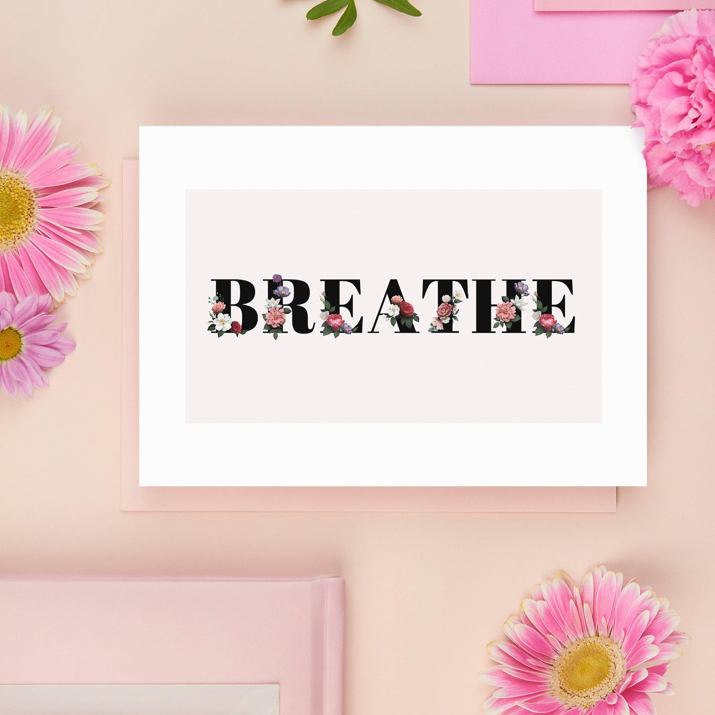Breathe Motivational Quote Print - 98types