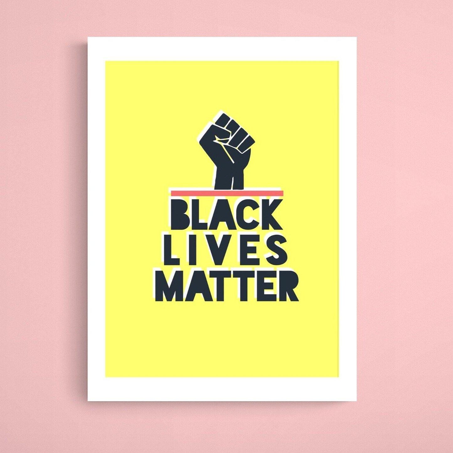 RAINBOW Black Lives Matter Print | Motivational Inspirational Racial | Harmony Equality Poster