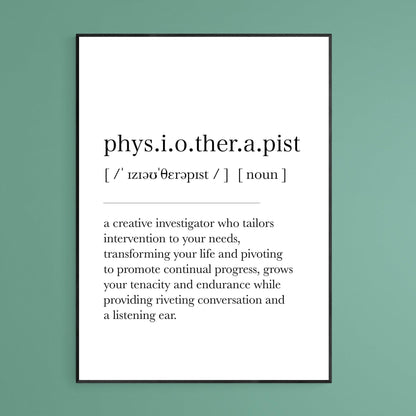 Physiotherapist Definition Print - 98types