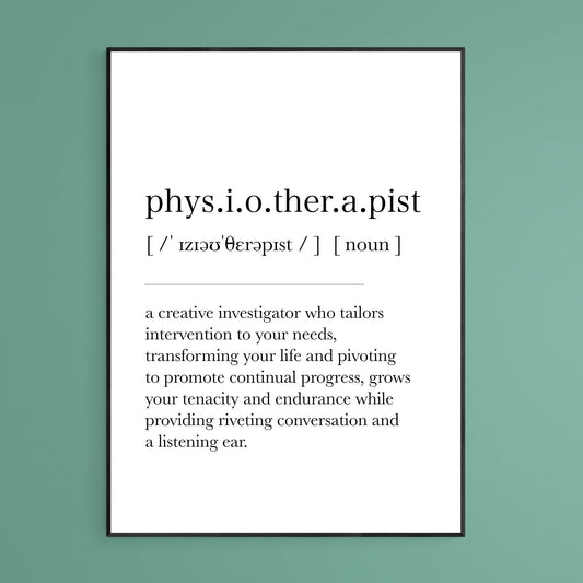 Physiotherapist Definition Print - 98types