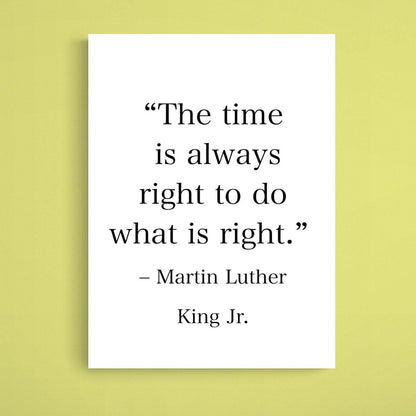 Martin Luther King, Jr. Quote Black Lives Matter Print | Motivational Inspirational Racial | Harmony Equality Poster