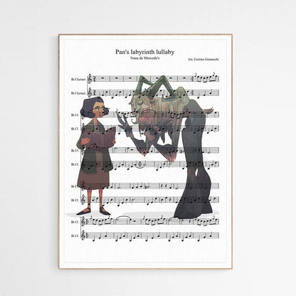 Pan's Labyrinth Lullaby Song Print | Sheet Music Wall Art | Song Music Sheet Notes Print