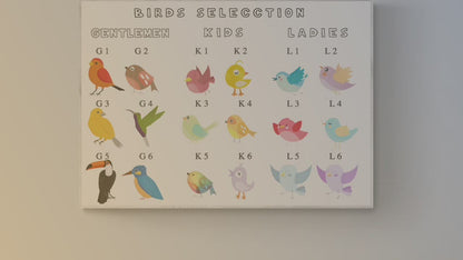 Personalised Birds Family Print Gift | Custom Wall Art