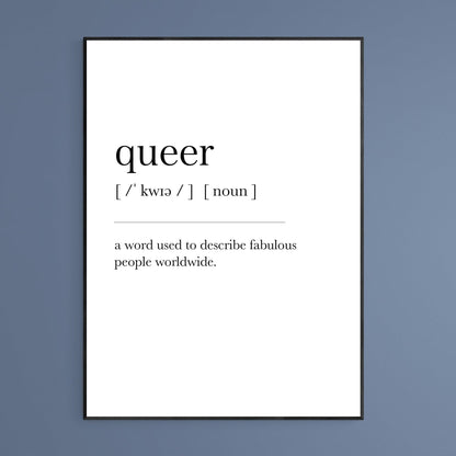 Queer Definition Print - 98types