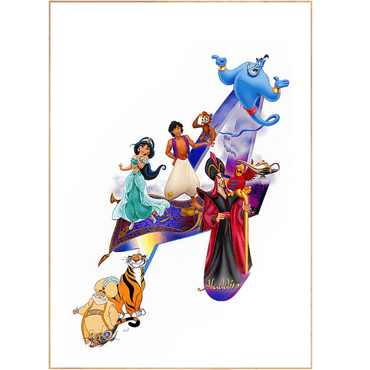 Treat your room to the best of Disney! Get Aladdin and Jasmine on your walls with this charming movie poster. Our on-demand prints let you deck out any space with your favourite Disney characters. So grab this poster and join in on the fun! Real Disney fans know that our Disneyland posters section is where the magic happens. (Wink wink.) 98types of art pritns