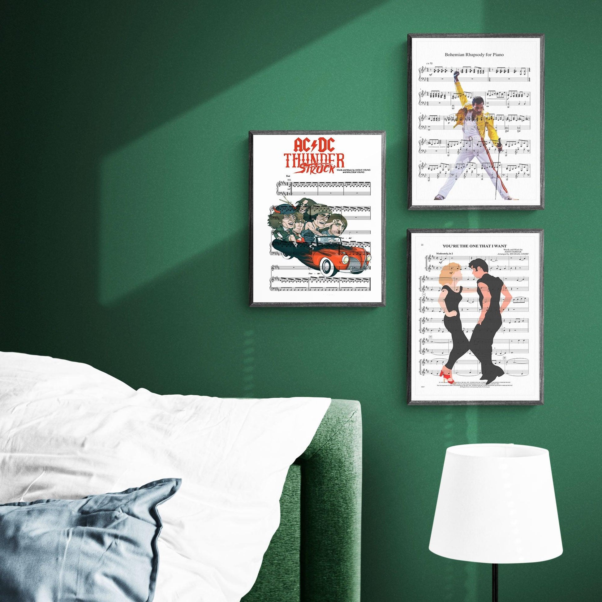 AC/DC - Thunderstruck Print | Song Music Sheet Notes Print Everyone has a favorite song especially AC DC, and now you can show the score as printed staff. The personal favorite song sheet print shows the song chosen as the score. 