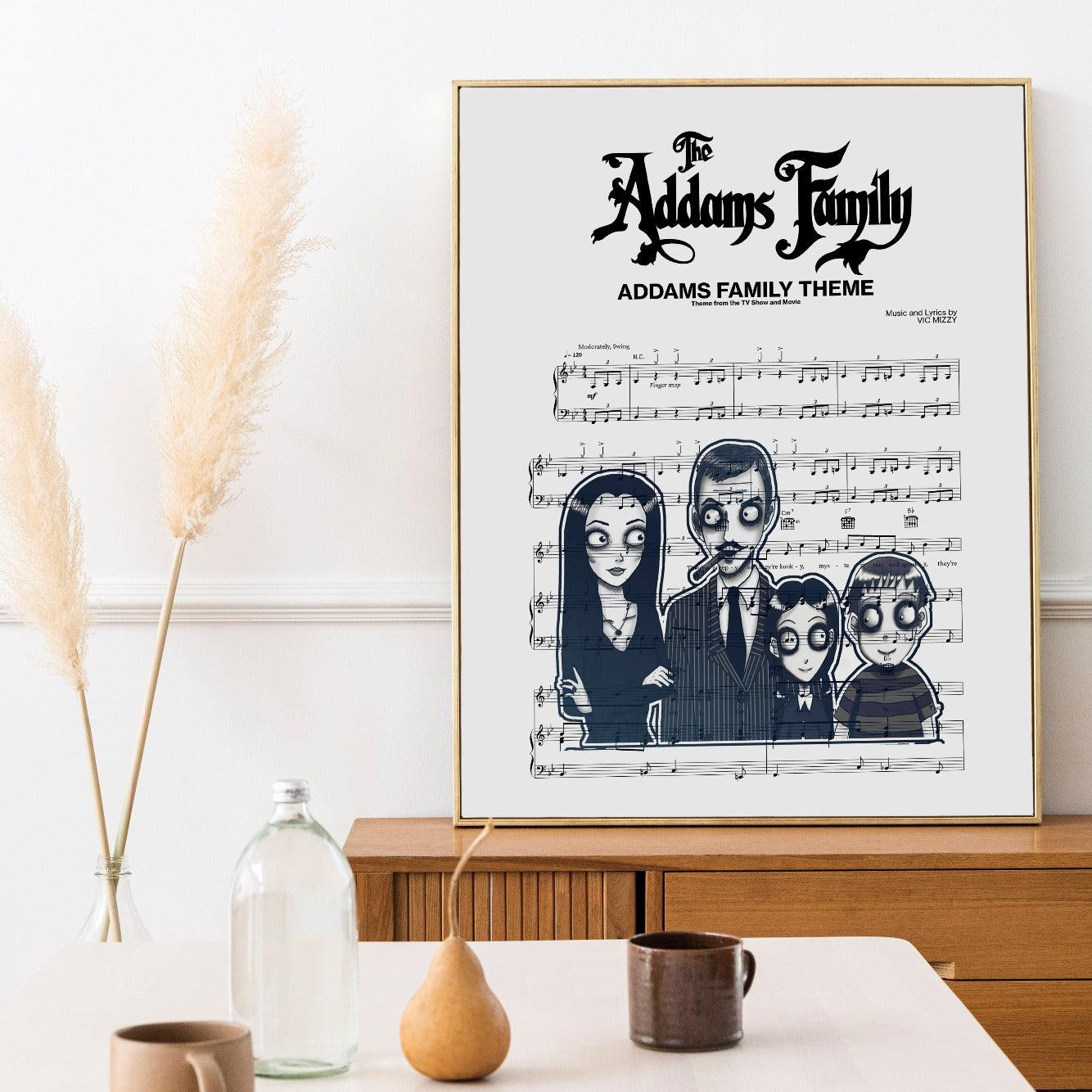 Pulled - The Addams family Print | Sheet Music Wall Art | Song Music Sheet Notes Print Everyone has a favorite song and now you can show the score as printed staff. The personal favorite song sheet print shows the song chosen as the score. 