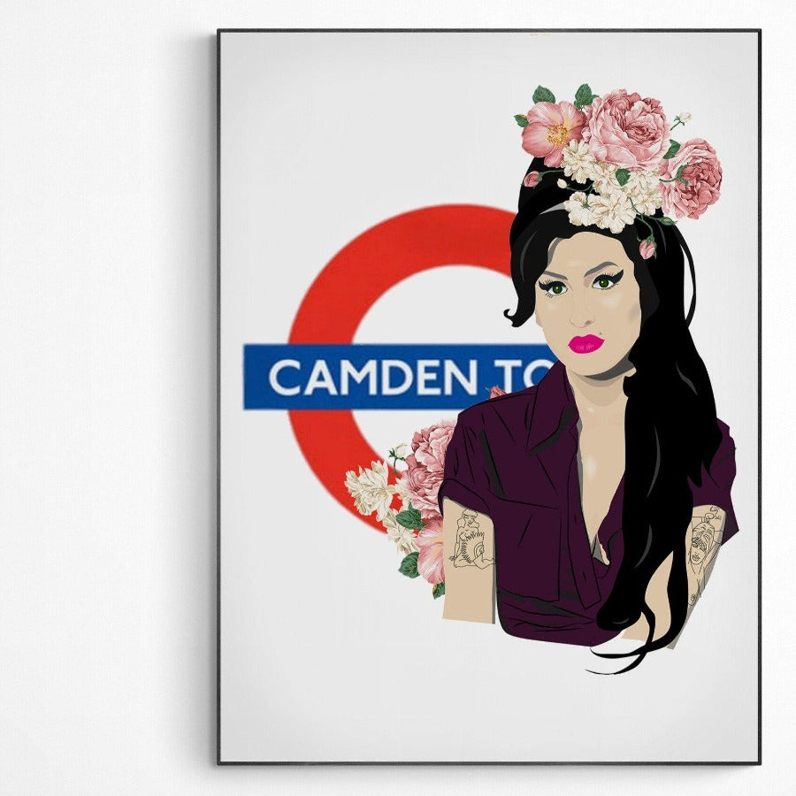 Amy Winehouse Poster | Music Artwork | Minimalist Print |  Love Music Poster | London Art - 98types