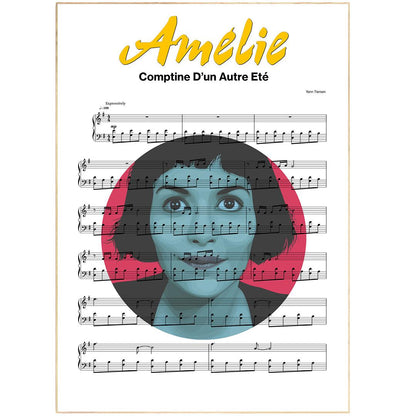 Amelie Theme Song Print | Sheet Music Wall Art | Song Music Sheet Notes Print