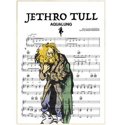 Jethro Tull - Aqualung memory song posters  Everyone has a favorite song especially PROCOL HARUM Print, and now you can show the score as printed staff. The personal favorite song sheet print shows the song chosen as the score. 