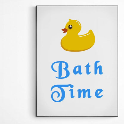 BATH TIME Bathroom Art Typography | Family Decor Print | Best Funny Gift Card | Poster Friend Birthday Gift - 98types