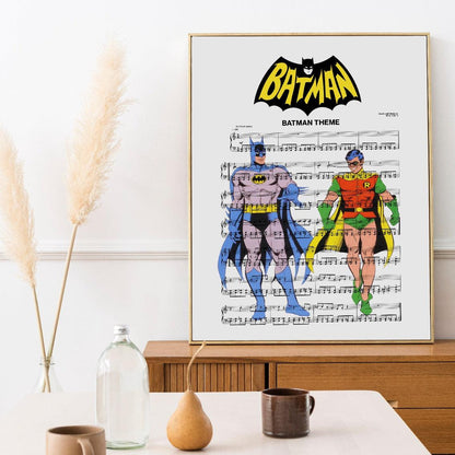 Give your walls a makeover and inject some personality with this ' BATMAN Main theme Poster'. Bring your favorite song to life with the esthetics of its musical lyrics. This vibrant piece is sure to make a statement and helps you express yourself in the most stylish manner. Whether you treat it as a gift or keep it for yourself, this poster is one that can be enjoyed for many years! Time to turn up the volume and showcase this beautiful art.