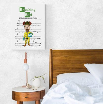 Add a unique touch to any room with the BREAKING BAD Main Theme Poster from 98Types Music. This hand-crafted poster was designed using the iconic main theme song from the popular TV show. You can easily hang iupgrade with the BREAKING BAD Main Theme Poster.