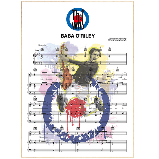 The Who - Baba O Riley - song lyrics- A3 typography poster art limited edition print 