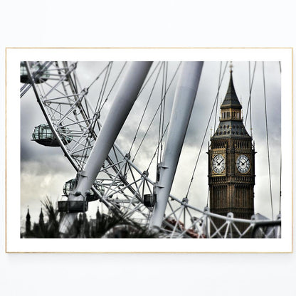 Looking for the perfect way to add some British charm to your home? Look no further than this stunning London Eye & Big Ben Print. This beautiful print features the iconic London Eye and Big Ben, two of the most well-known landmarks in the city. Printed on high-quality paper, this print is perfect for framing and hanging in your home. With its vibrant colors and stunning details, it's sure to add a touch of whimsy to any room. So bring a little bit of London into your home with this lovely print.