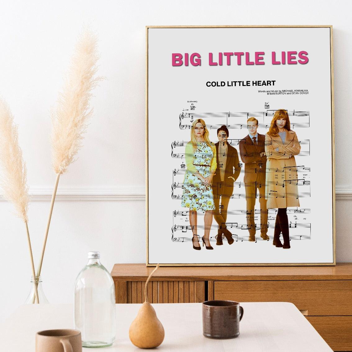 Give your walls some love with this beautiful Big Little Lies Main Theme Poster. Who doesn't love a bit of art with their music? This print combines the lyrics of the beautiful main theme song from the hit TV series Big Little Lies, handwritten by the show's composer and musician David Arnold. This print is the perfect addition to any fan's home and makes for a perfect gift for any music lover.