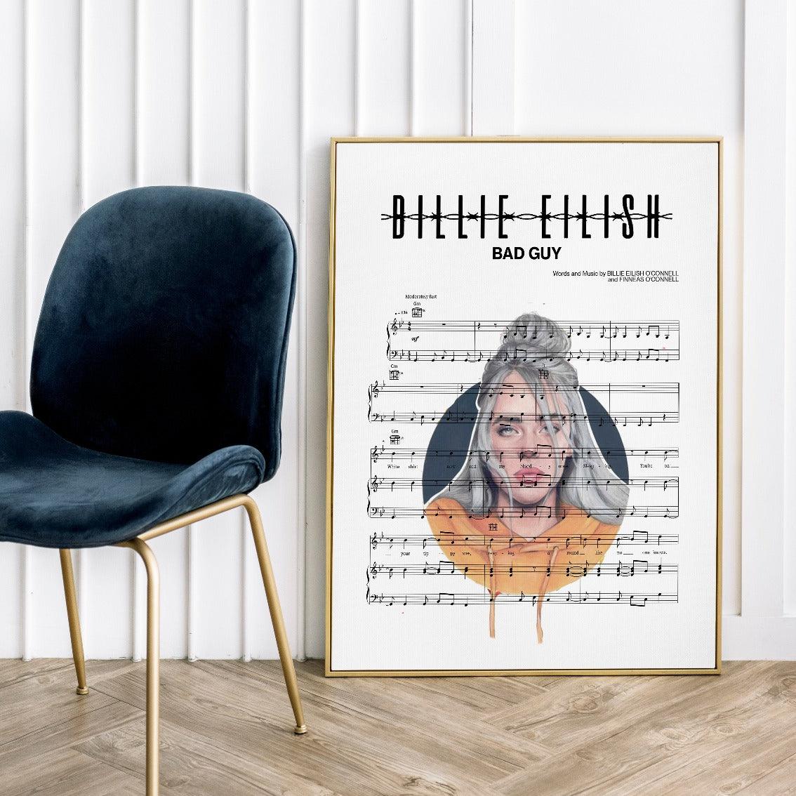 The newest release from teenage artist Billie Eilish is now available as a limited edition poster. "Bad guy" is the first single from her upcoming debut album, and is already a chart topper. This poster is a must-have for any fan of the up-and-coming artist, or for anyone who wants to add a touch of cool to their wall art collection.