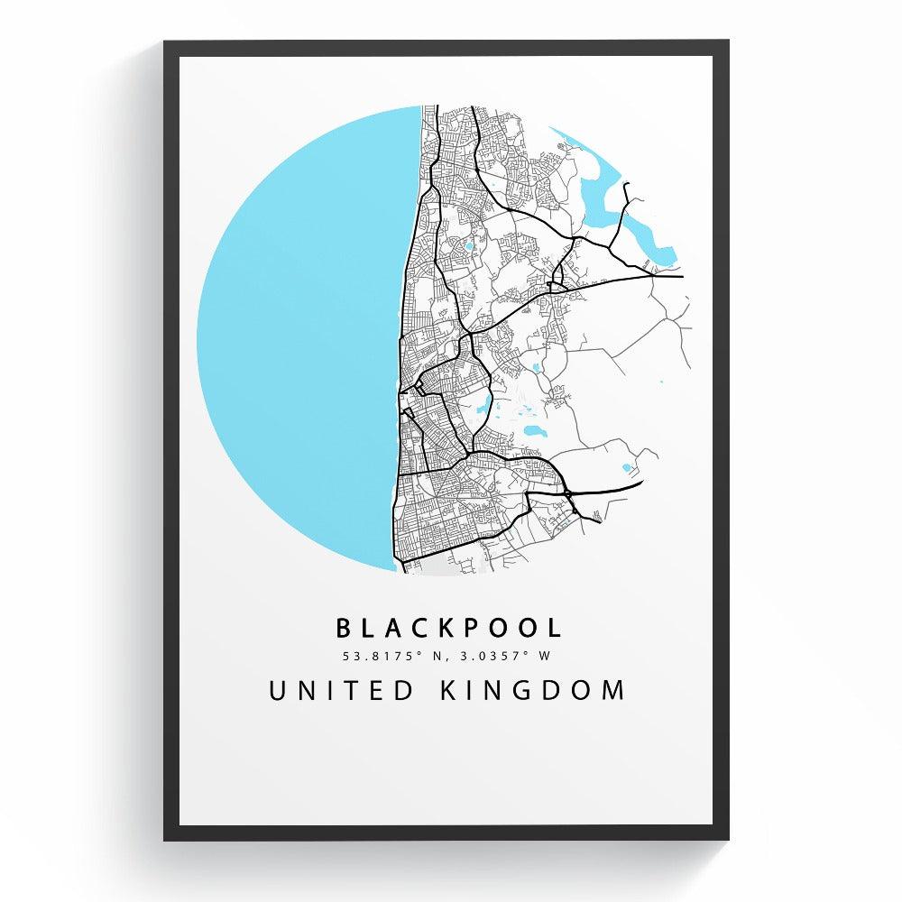 Blackpool Street City Map Print