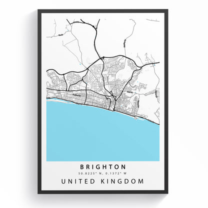 Brighton Street City Map Print