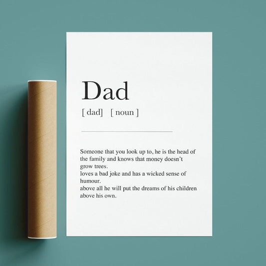 Dad Definition Print - 98types