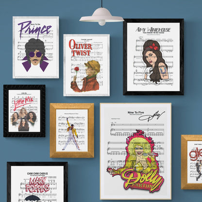 Dolly Parton - 9 To 5 Print | Song Music Sheet Notes Print