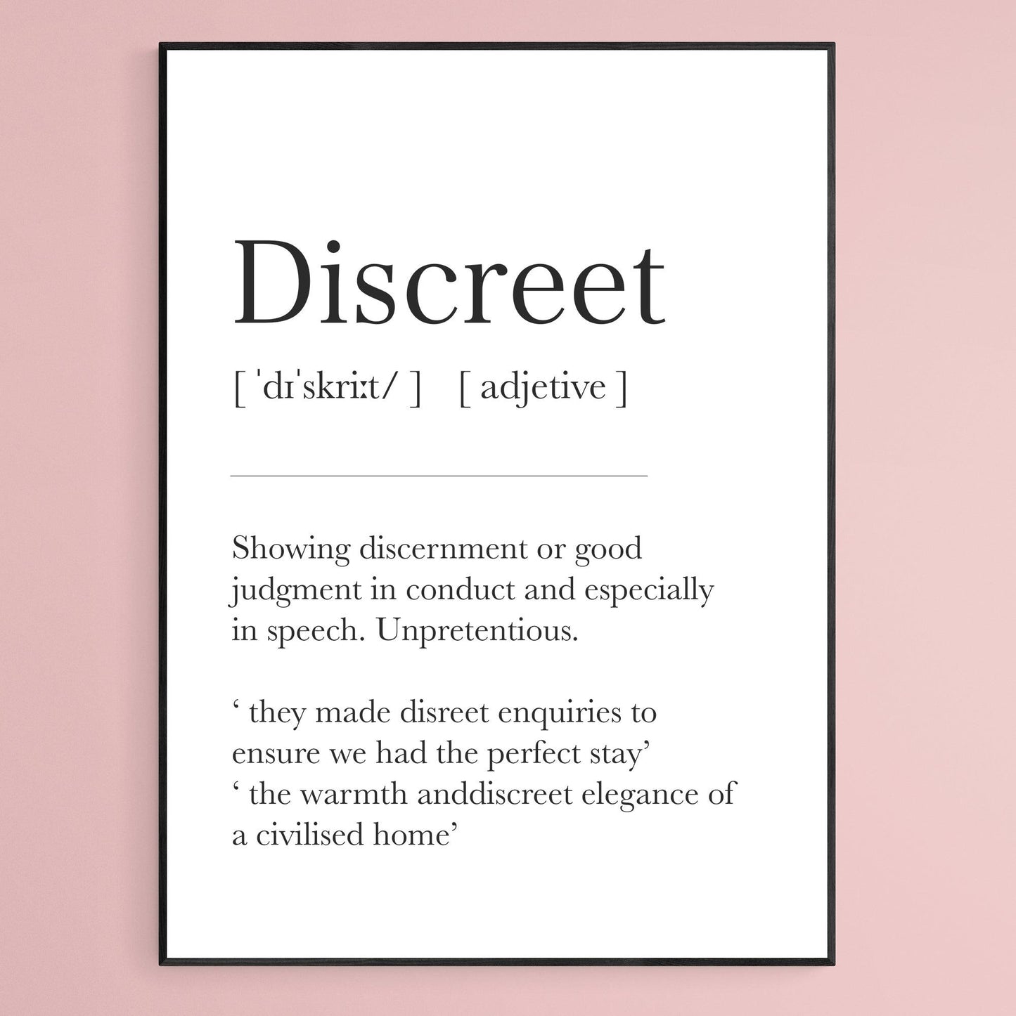 Discreet Definition Print - 98types