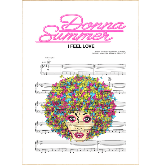 This poster is perfect for any fan of Donna Summer and classic disco! Its superior quality printing makes it ideal to decorate any room in your home. With a simple design, it's a great gift and will bring vibrancy and fun to your space. Express your love with Donna Summer - I Feel Love Poster today!