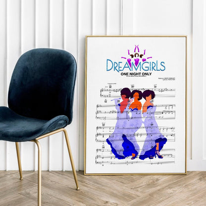 Get ready for the show of a lifetime. This stunning poster features the Dreamsgirls performing on stage. Printed on high quality paper, it's perfect for framing and makes a great addition to any music lover's collection. Whether you're hanging it on your wall or giving it as a gift, this poster is sure to impress.