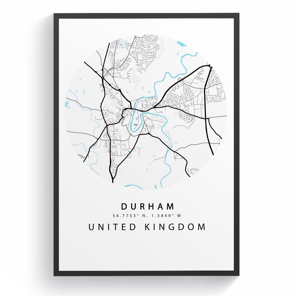Durham Street City Map Print