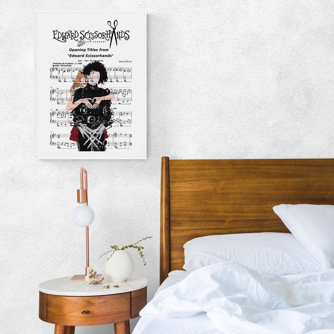 Hang this poster on your wall and be transported to the whimsical, dark world of Edward Scissorhands. This poster is designed and hand-crafted in the USA, and is a beautiful addition to any movie lover's home. The perfect gift for the Tim Burton fan in your life.