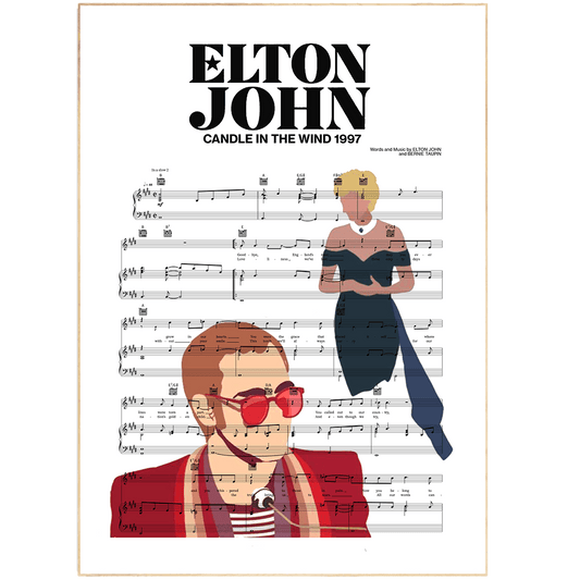 The perfect gift for any fan of Elton John Released in 1997 as a tribute to Diana, Princess of Wales, this song is one of Elton John's most popular and heartfelt. Now you can own the original sheet music, beautifully reproduced as a poster. Perfect for a wedding or anniversary gift, this poster is a wonderful way to commemorate a loved one.