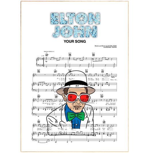 “Your Song” – Elton John – Lyrics Wall Art