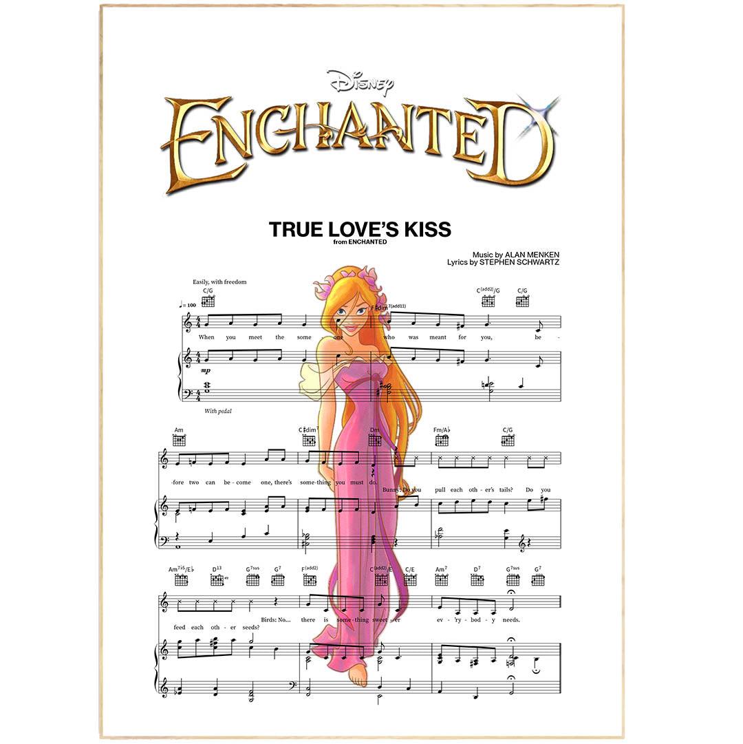 A kiss is the perfect way to show your loved one how much you care. What could be more enchanting than a beautiful song lyric print based on one of the most romantic Disney movies of all time? This enchanting print is the perfect addition to any Disney lover's home.
