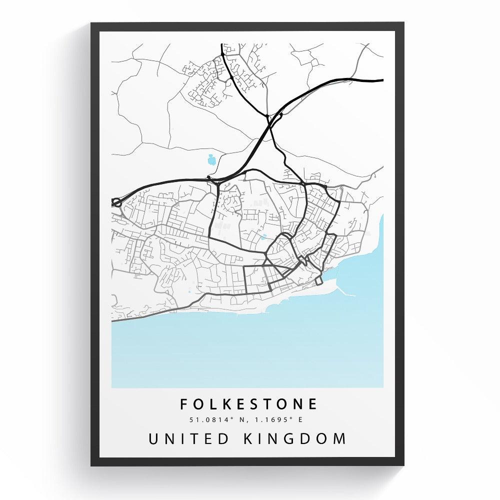 Folkestone Street City Map Print