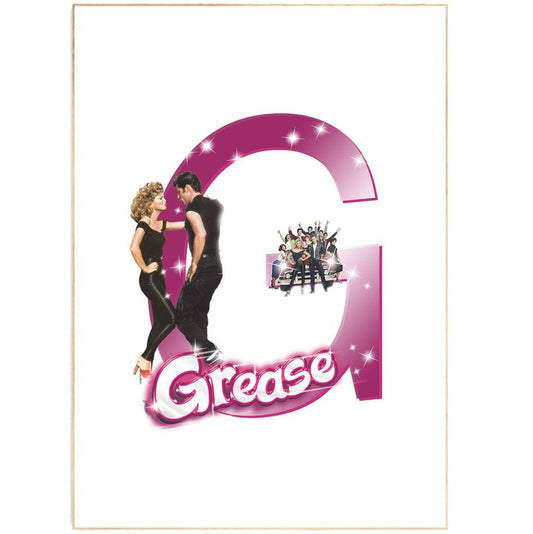 Go back to a simpler time with this classic Grease movie poster. Featuring the original cast, this poster is sure to take you back to the days of drive-ins and diners. A must-have for any fan of the movie, this poster is sure to make a statement in any room.