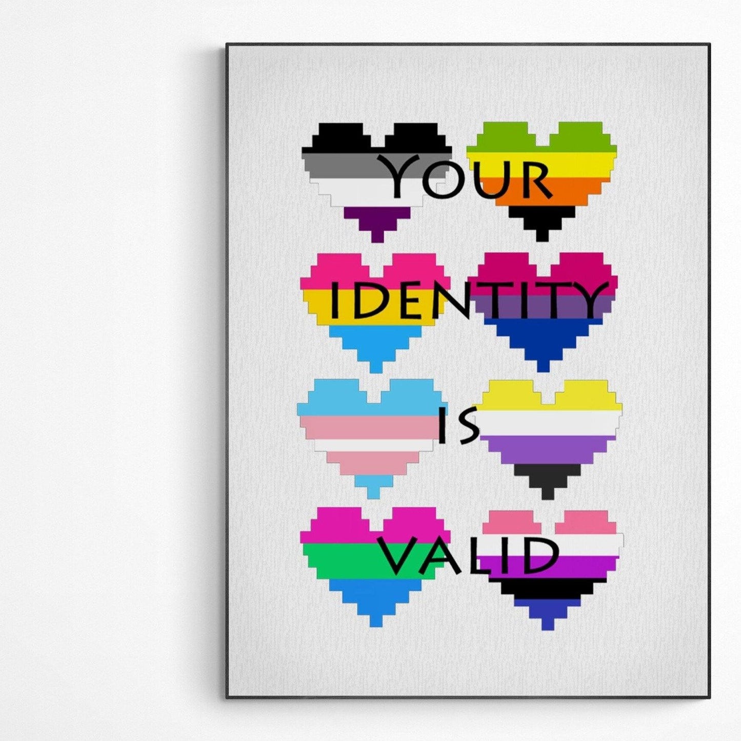 Spread love and joy with this Love is Love print. It doesn't matter who you love, just love love. This gay pride print is perfect for your living room or as a gift for your friends and family. With its bright colors and positive message, this print is sure to add some happiness to your home.