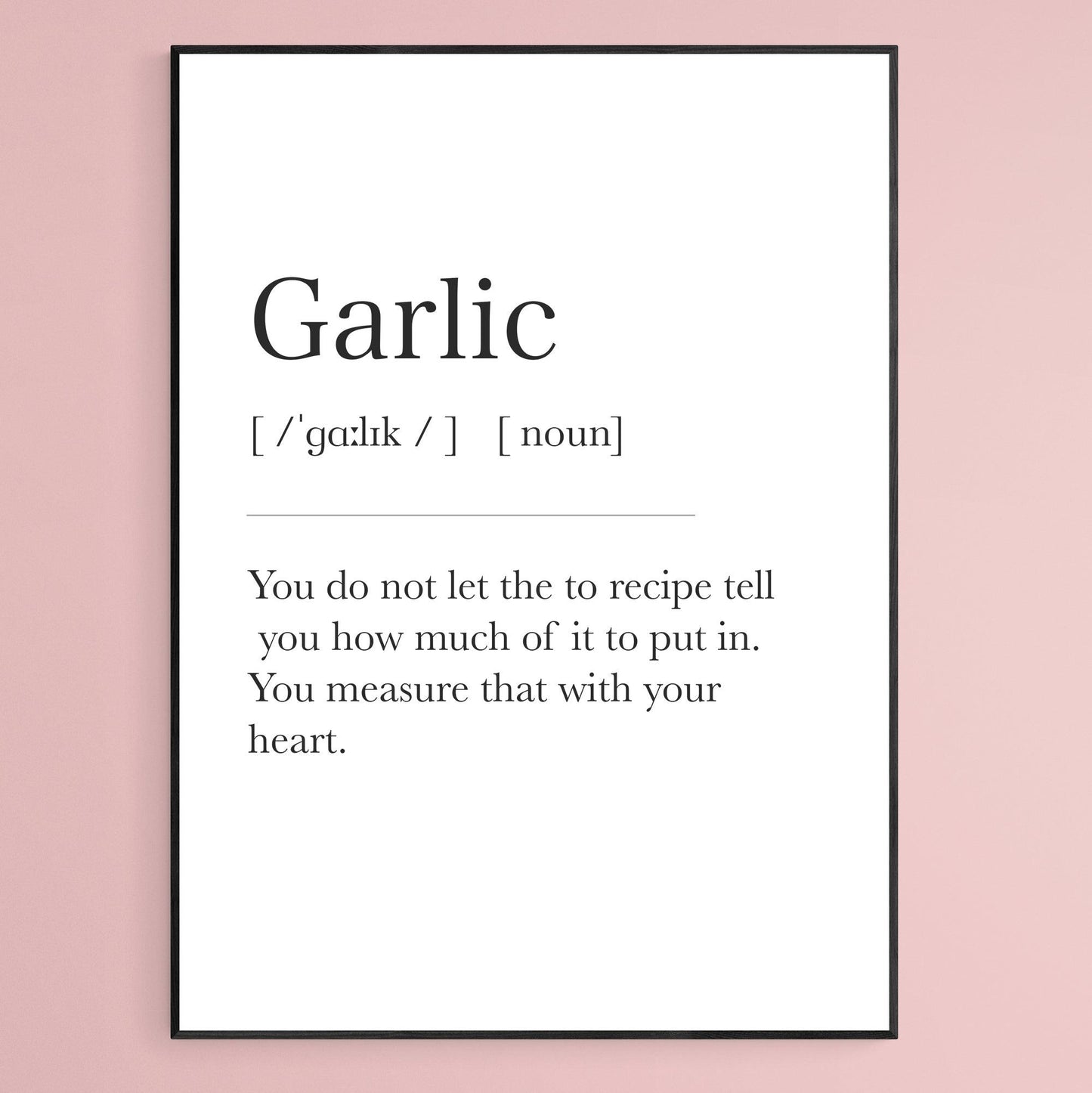 Garlic Definition Print - 98types
